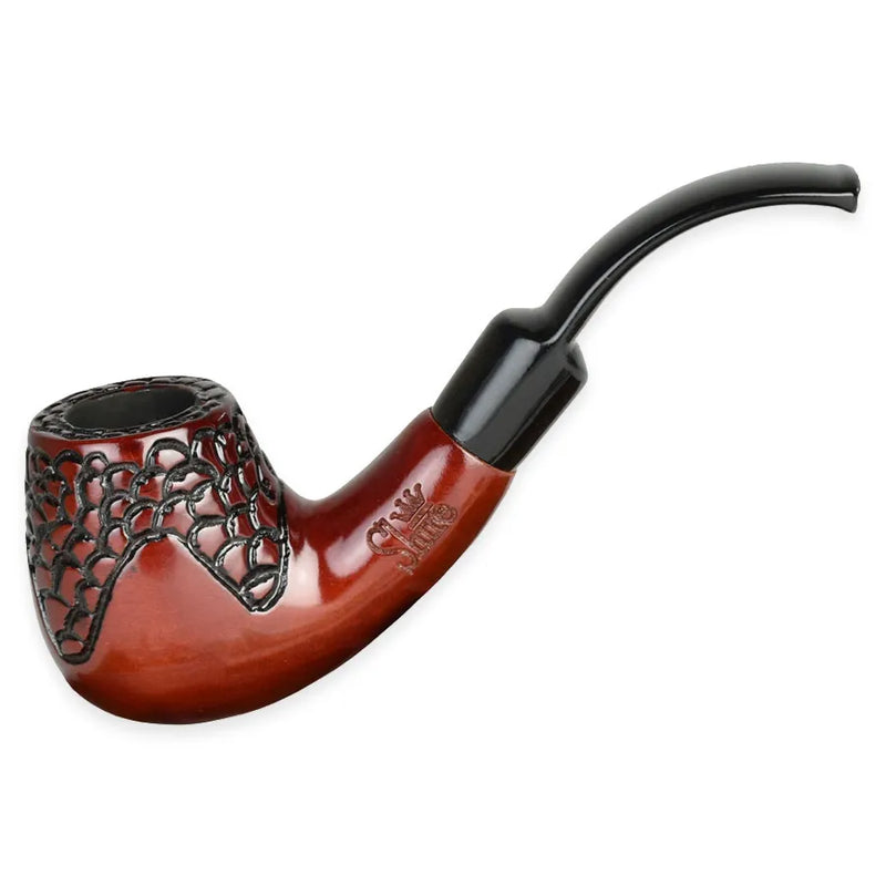 Shire Pipes - Engraved Bent Brandy Cherry - 5.5"