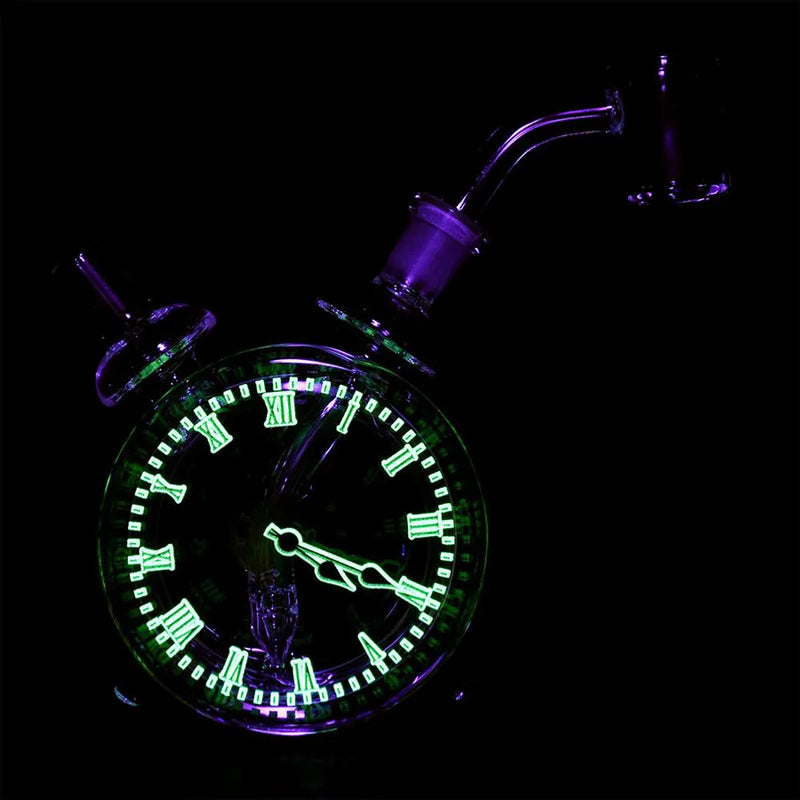 420 O'Clock - Glow in the Dark Mini Rig - 4"