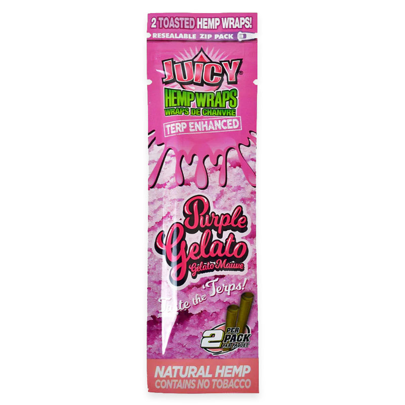 Juicy Jay's - Terp Enhanced Hemp Wraps - Purple Gelato - Display Box of 25
