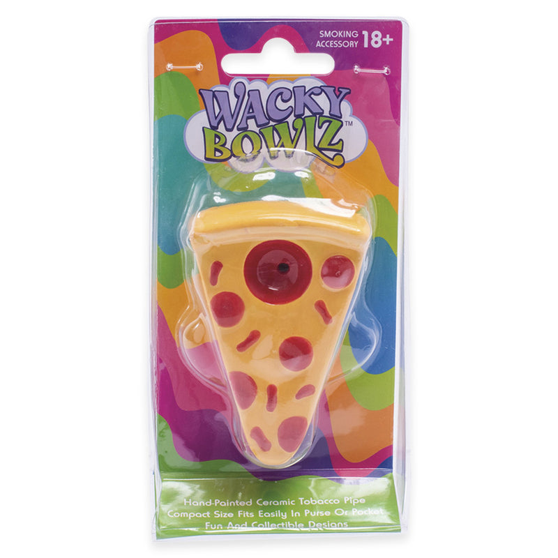 Wacky Bowlz - Pizza - Ceramic Hand Pipe - 3.25"
