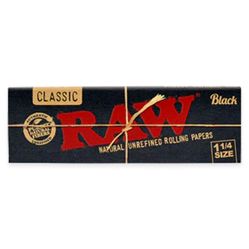RAW - Black - 1.25" Rolling Papers - Display Box of 24