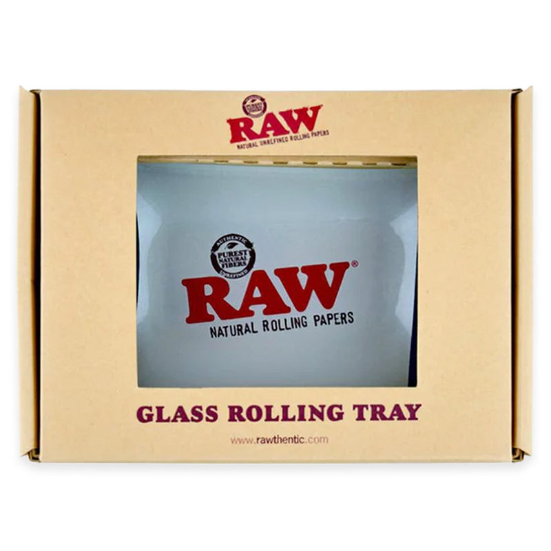 RAW - Rolling Tray - Frosted Glass - 5" x 7"