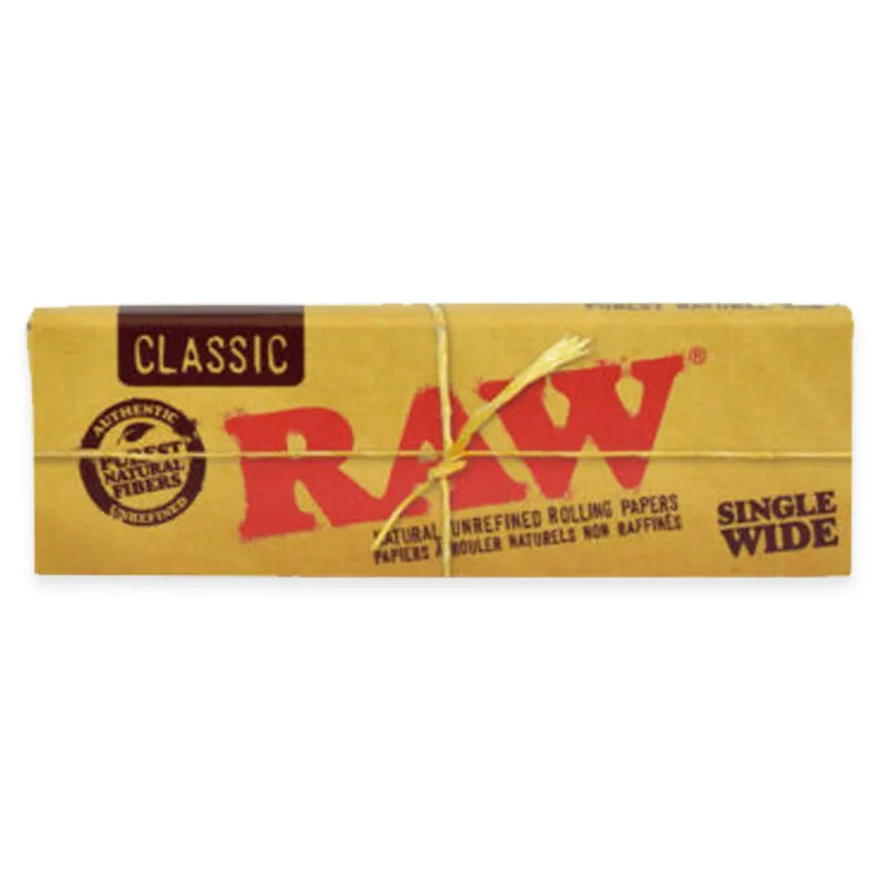 RAW - Single Wide Single Window Rolling Papers - Display Box of 50
