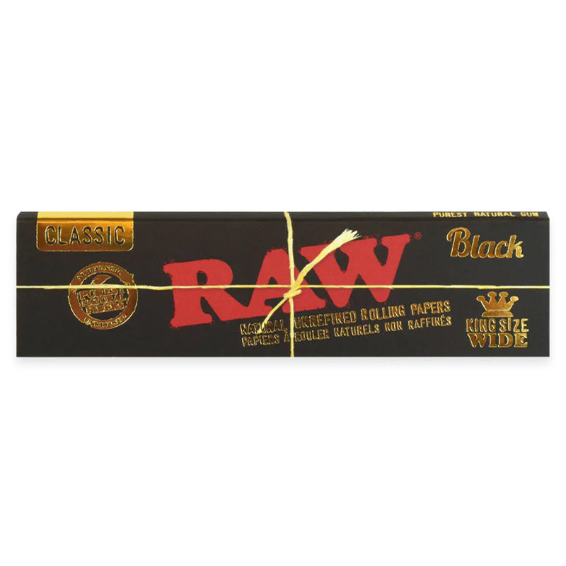RAW - Black - King Size Wide Rolling Papers - Display Box of 50