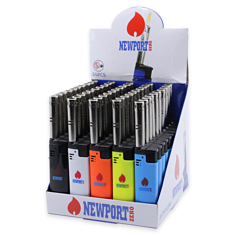 Newport - Long Jet Torch Lighters - Display Box of 50