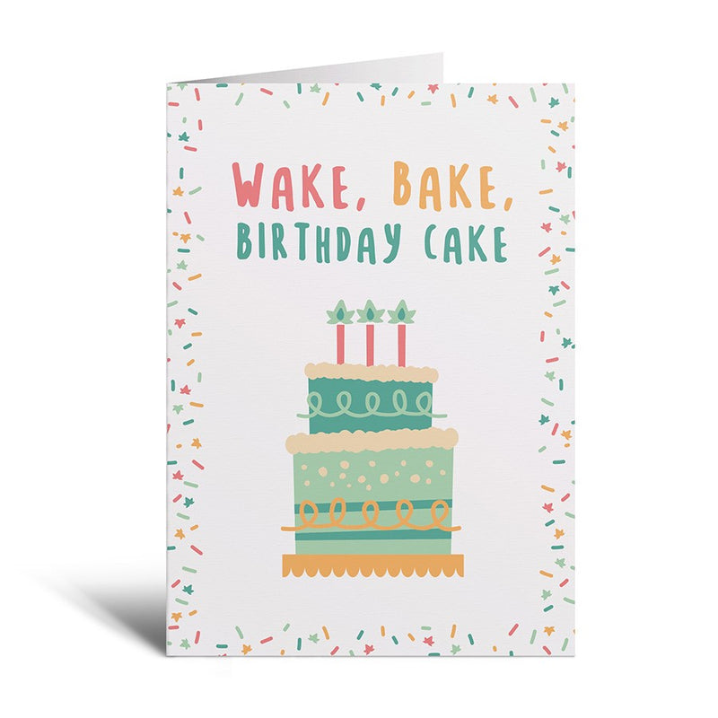 Wake, Bake, Birthday Cake - Canna Cards