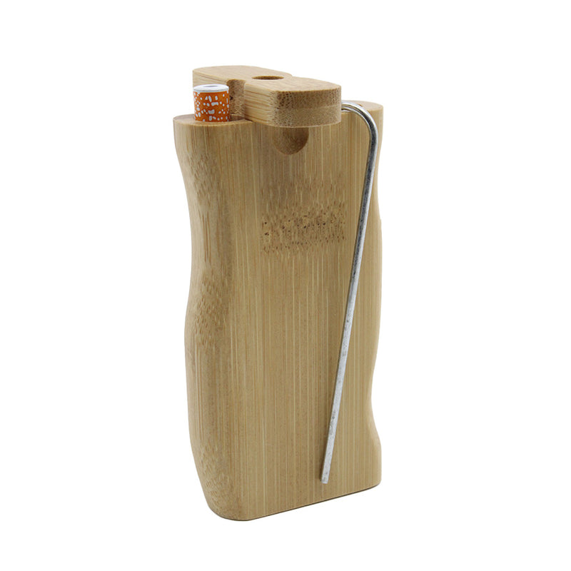 Bamboo Wood Dugout w/Metal Bat and Poking Tool - 4"
