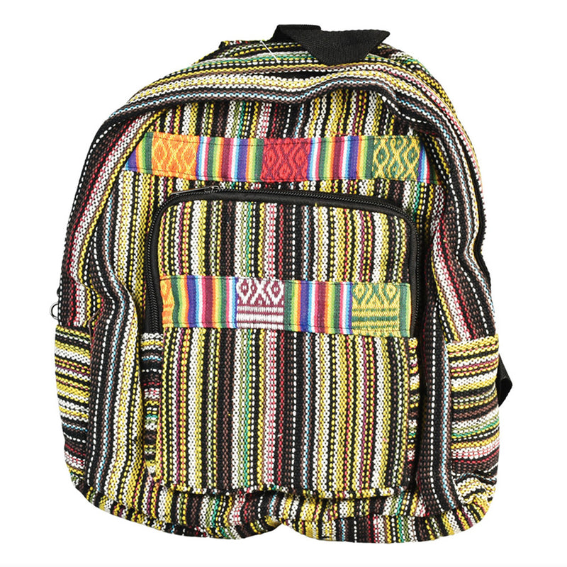 Striped Backpack w/ Rainbow Accents - 8" x 10"