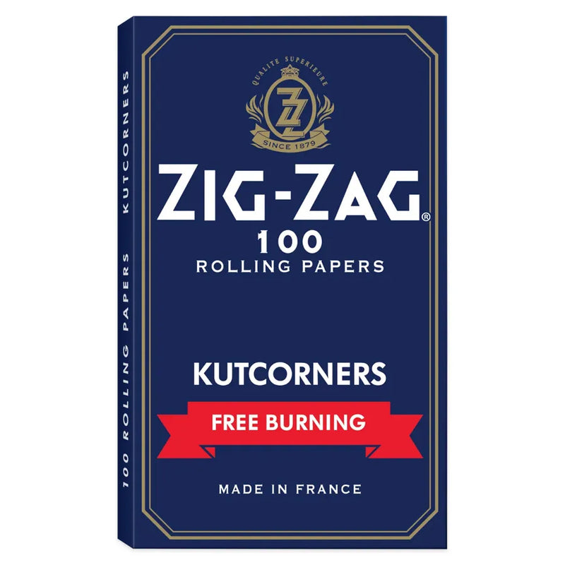 Zig-Zag - Blue Kutcorners - Single Wide Rolling Papers - Display Box of 25