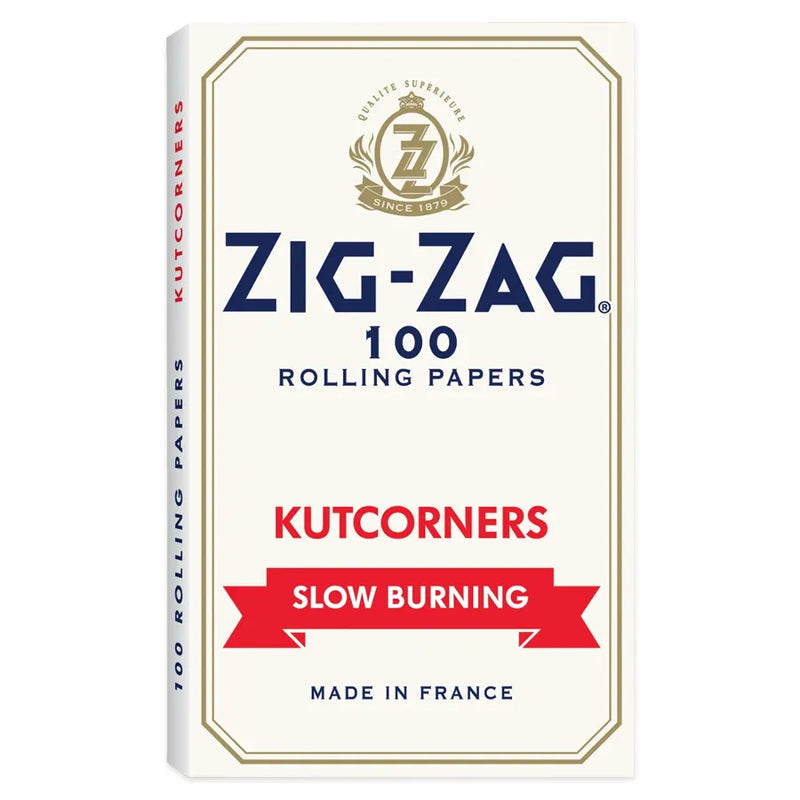 Zig-Zag - White Kutcorners - Single Wide Rolling Papers - Display Box of 25