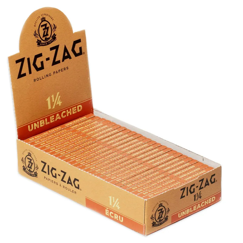 Zig-Zag - Unbleached - 1.25" Rolling Papers - Display Box of 25