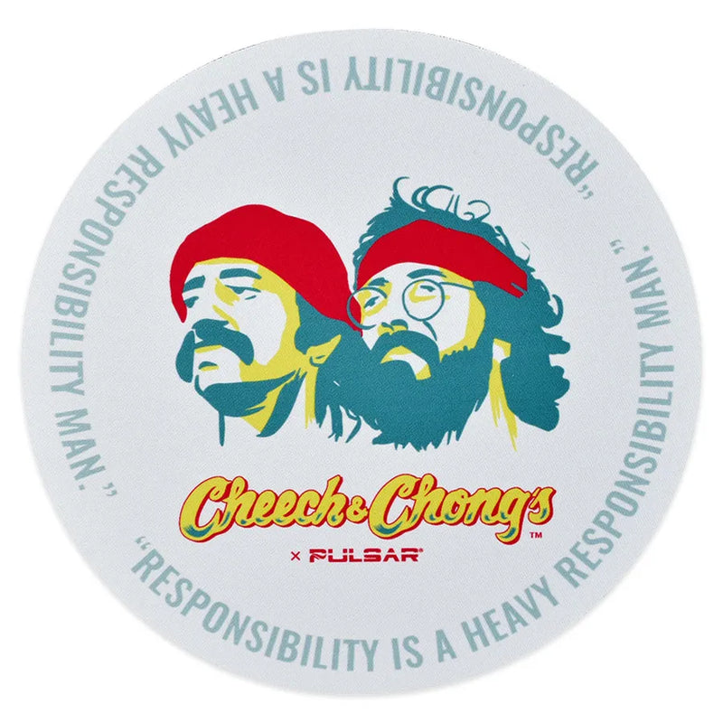 Cheech & Chong x Pulsar - Fabric Top Dab Mat - Responsibility - 8"
