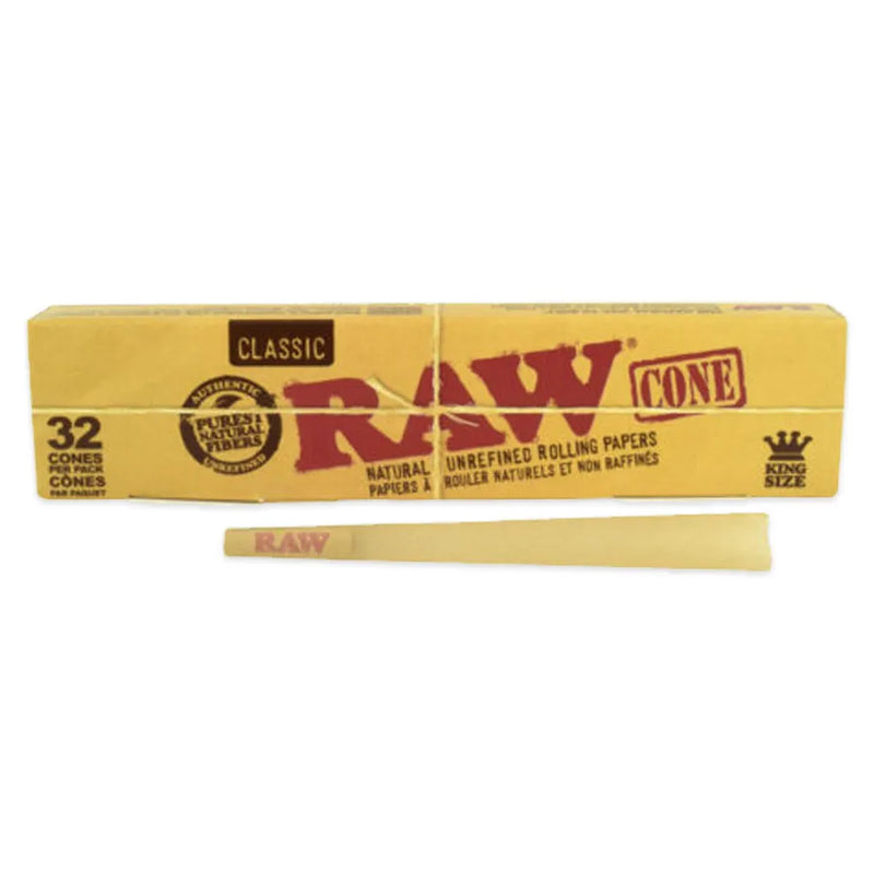 RAW - Classic - Pre-Rolled Cones - King Size - 32-Pack