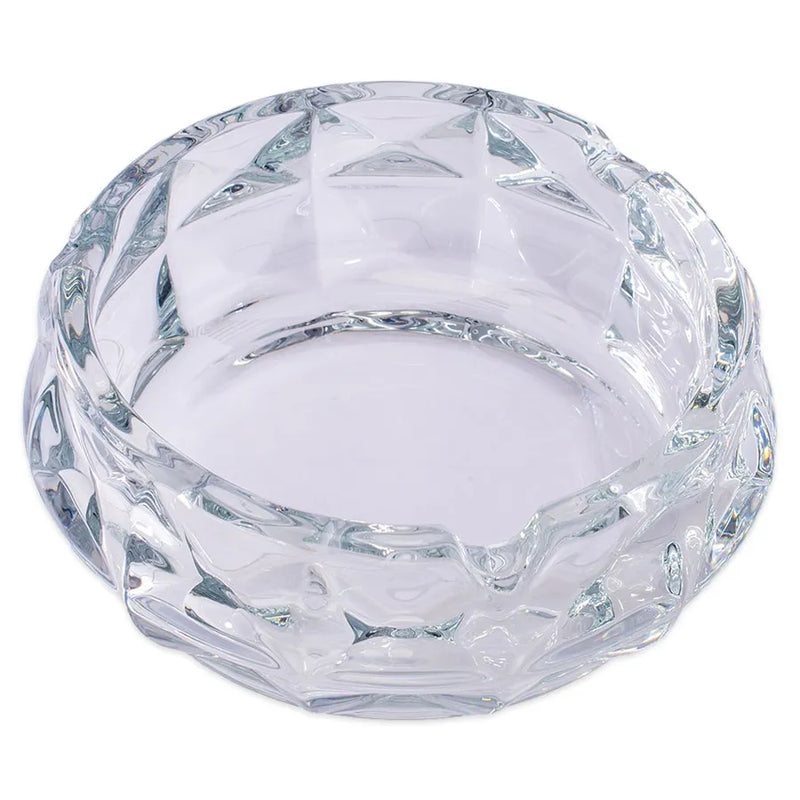 Fujima - Exquisite Faceted Glass Ashtray - Crystal Clear - 5"