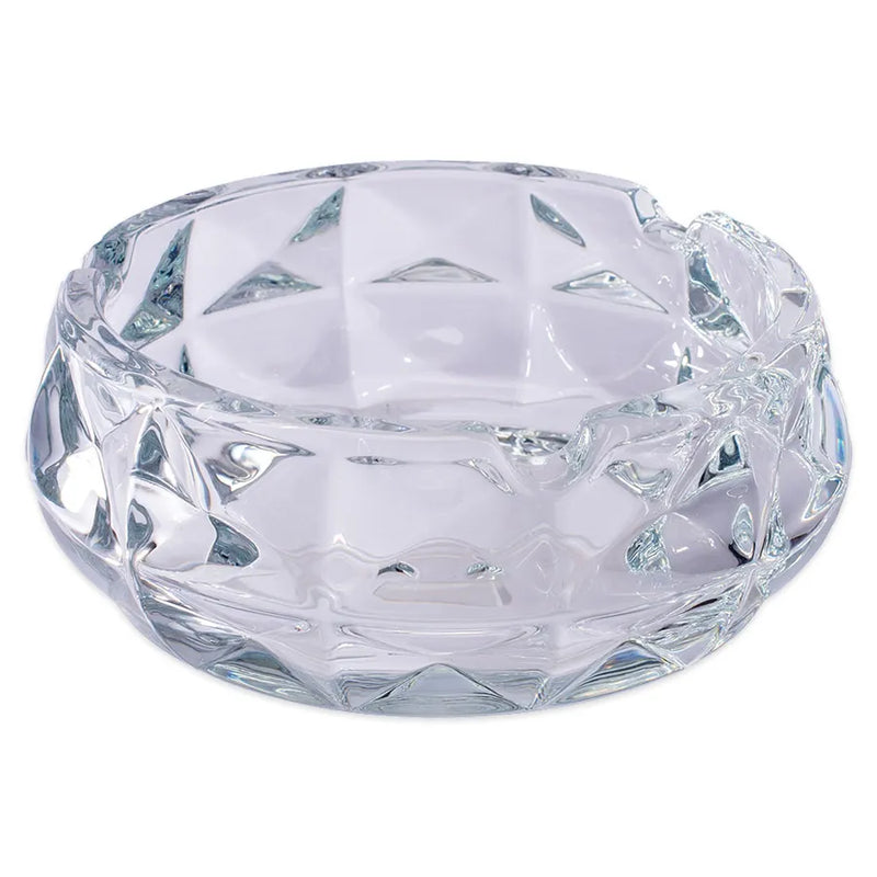 Fujima - Exquisite Faceted Glass Ashtray - Crystal Clear - 5"