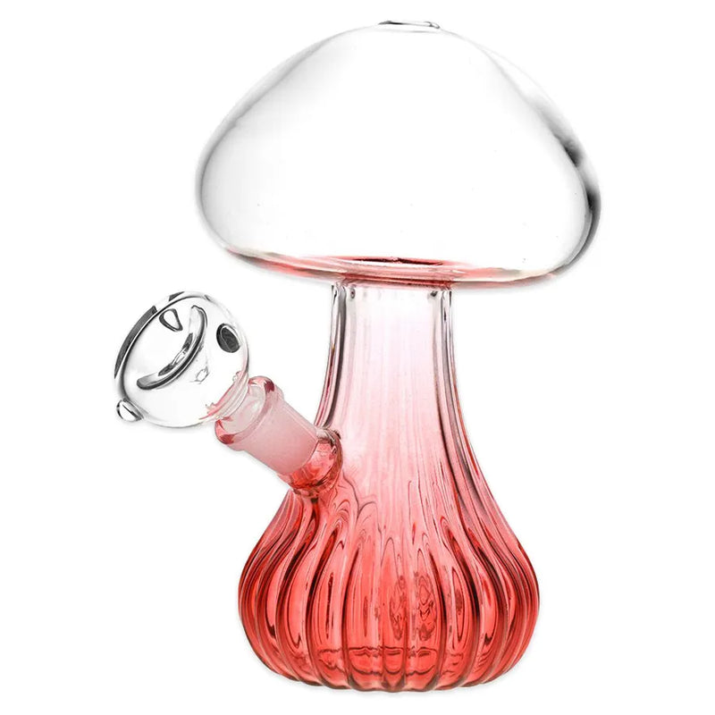 Pluming Mushroom - Glass Water Pipe - 7"