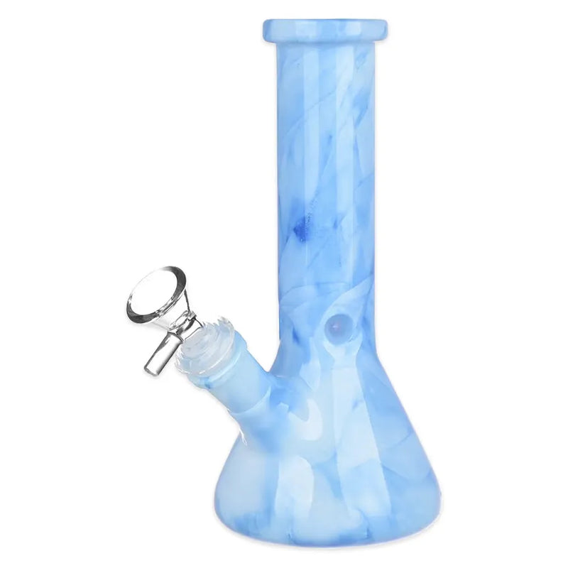 Marbled Glass - Beaker Water Pipe - Medium - 7.75"