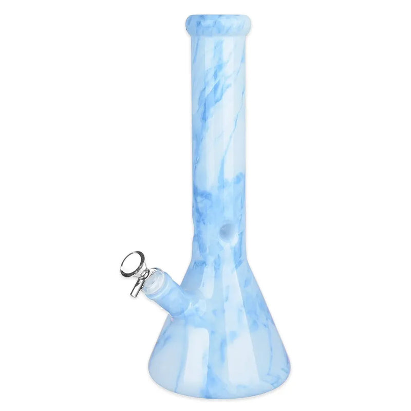 Marbled Glass - Beaker Water Pipe - Large - 13"