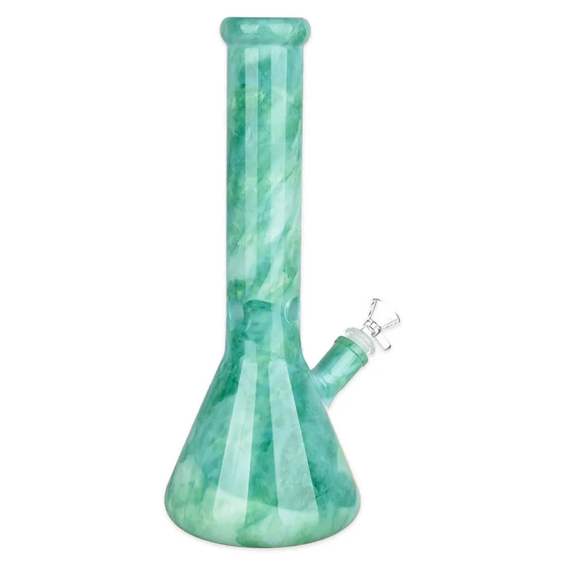 Marbled Glass - Beaker Water Pipe - Large - 13"