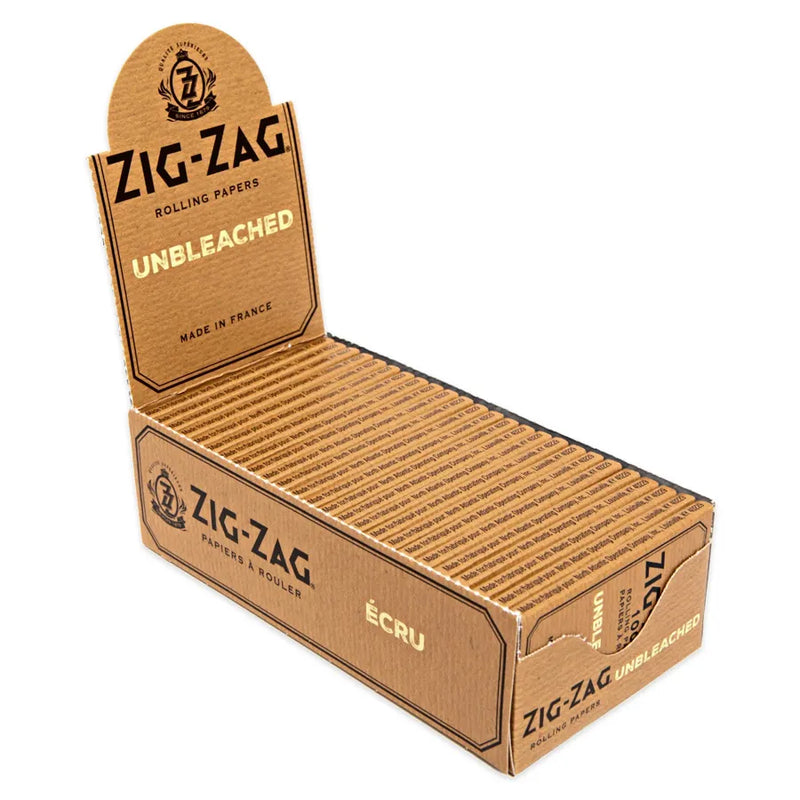 Zig-Zag - Unbleached - Single Wide Rolling Papers - Display Box of 25