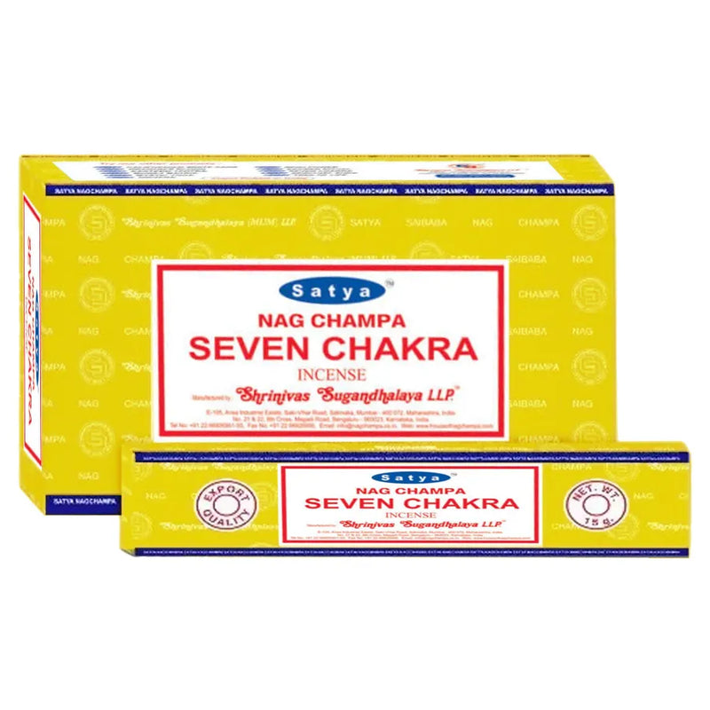 Satya - Seven Chakra - Incense Sticks - 15g - Box of 12