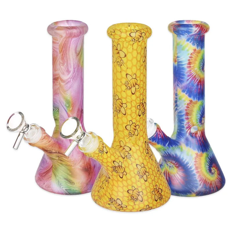 Bohemian Blend - Glass Beaker Water Pipe - 8"