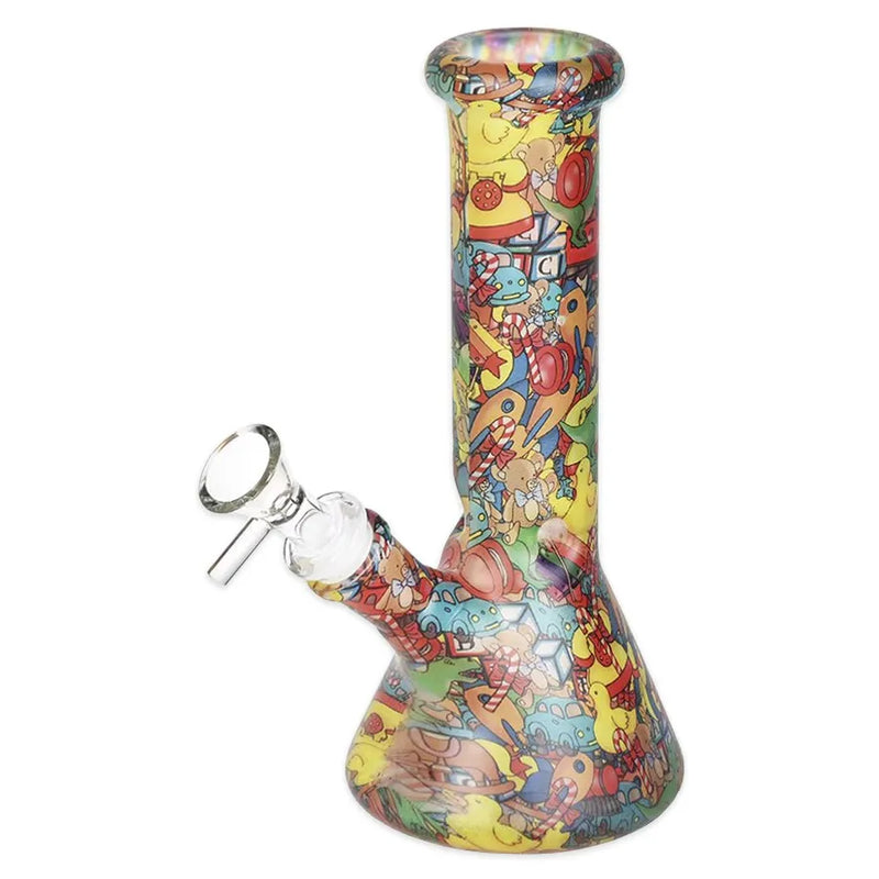 Bohemian Blend - Glass Beaker Water Pipe - 8"