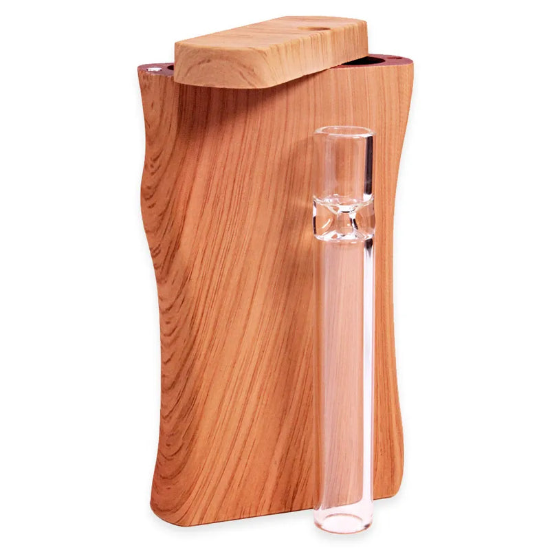 Wood Dugout with Plastic Coating and Glass Bat - 4"