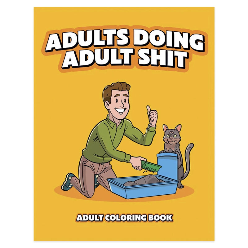 Wood Rocket - Adults Doing Adult Shit - Adult Coloring Book - 8.5" x 11"