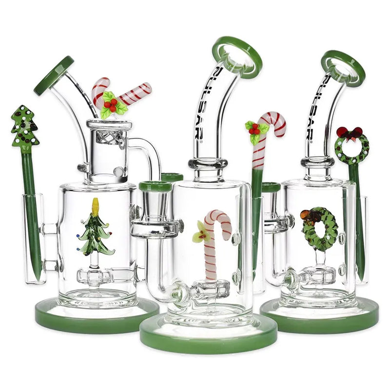 Pulsar - Holidaze - Glass Dab Rig Set - 8.25"