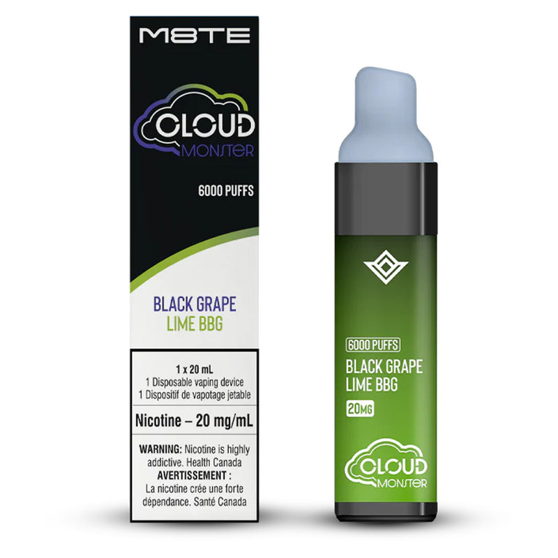 M8te Cloud Monster - Black Grape Lime Bubble Gum (20mL)