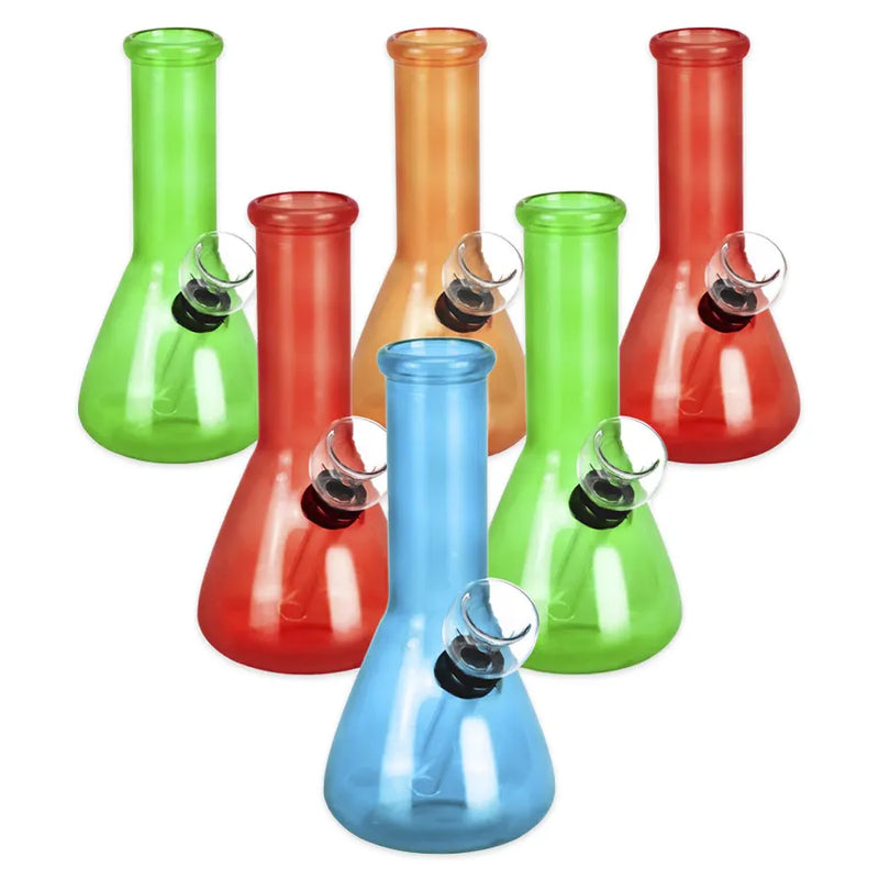 Brilliant - Mini Glass Beaker Water Pipe - 5.5" - 6-Pack