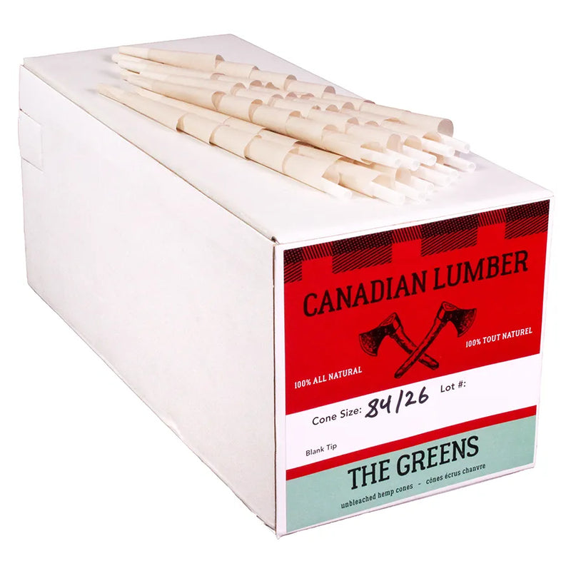 Canadian Lumber - Pre-Rolled Cones Small 84/26 - The Greens - Box of 900