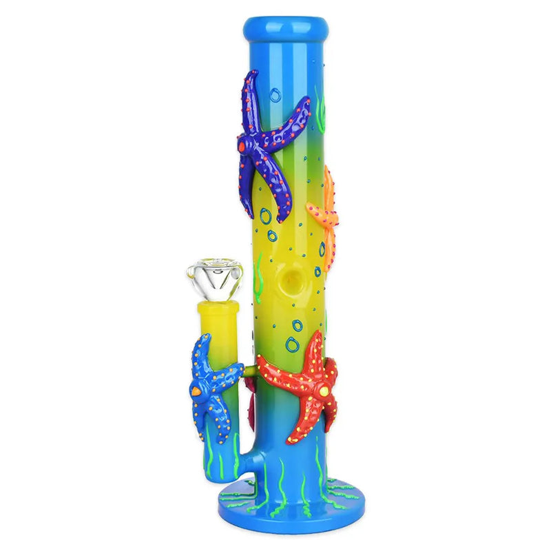 Catch A Rising Starfish - Glow in the Dark Water Pipe - 13.75"