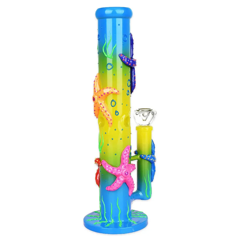 Catch A Rising Starfish - Glow in the Dark Water Pipe - 13.75"