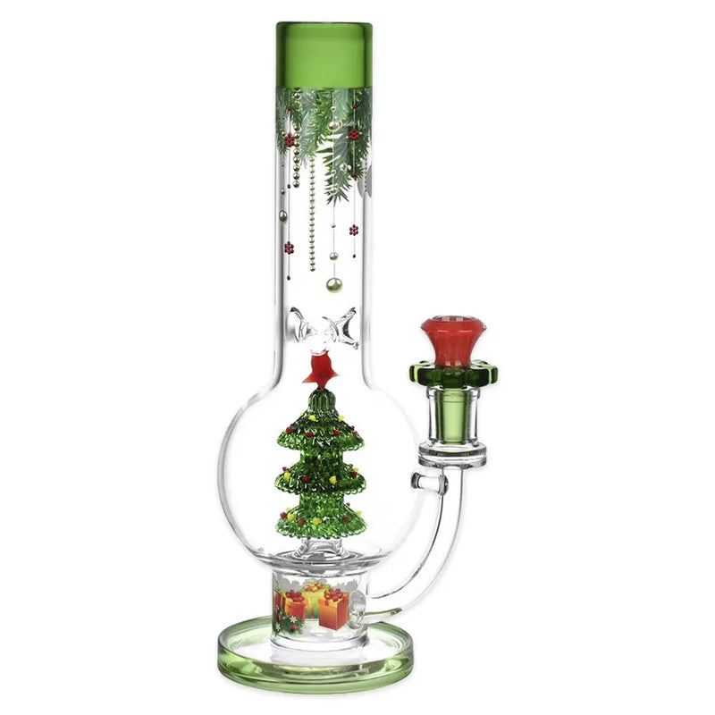 Christmas Cheer - Glass Water Pipe - 11.75"