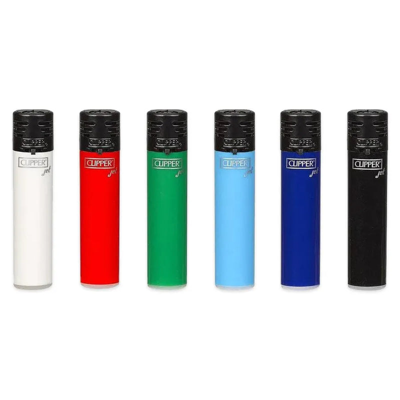 Clipper - Jet Flame Lighters - Solid Colours - Tray of 48