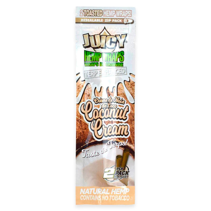 Juicy Jay's - Terp Enhanced Hemp Wraps - Coconut Cream - Display Box of 25