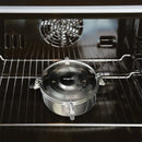 Ongrok's decarboxylation kit's stainless steel container in an oven.