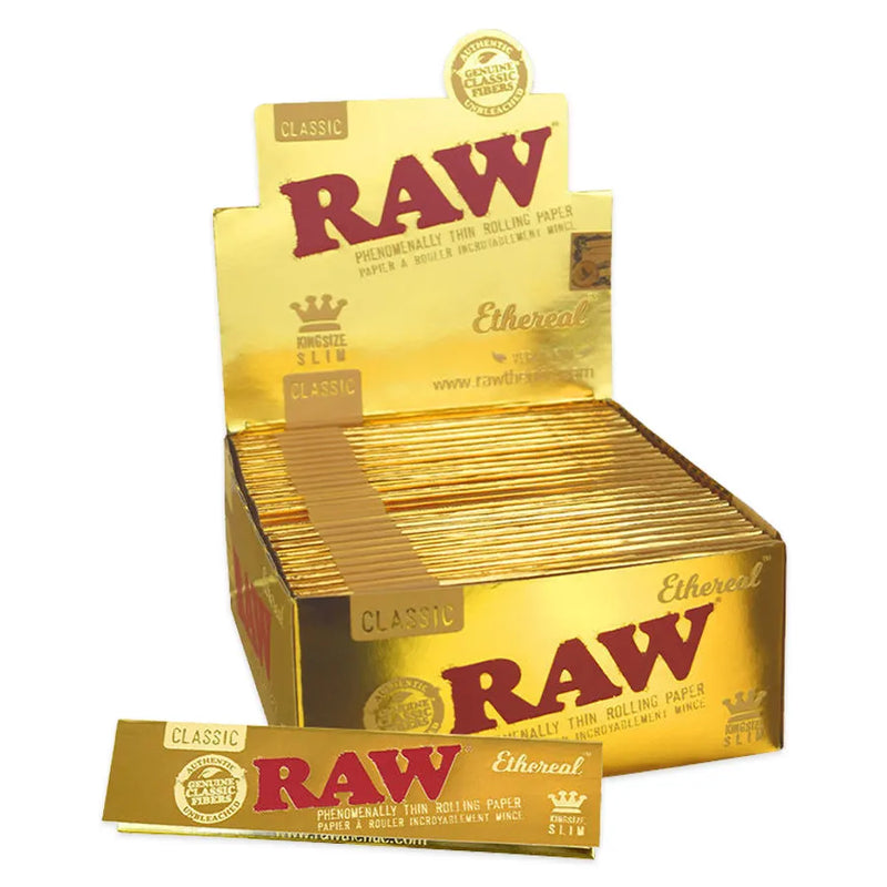 RAW - Ethereal - King Size Slim Rolling Papers - Display Box of 50