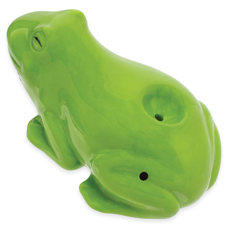 Wacky Bowlz - Frog - Ceramic Hand Pipe - 3.5"