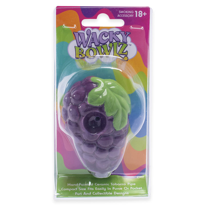 Wacky Bowlz - Grapes - Ceramic Hand Pipe - 3.5"