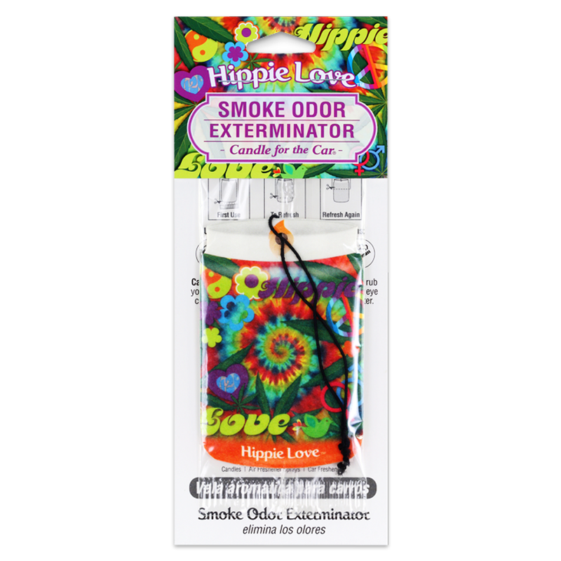 Smoke Odor - Exterminator Car Air Freshener - Hippie Love