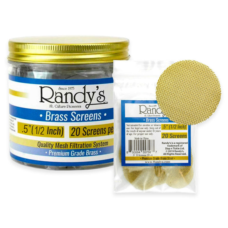 Randy's - Screens - Brass - 0.50" - Jar of 36