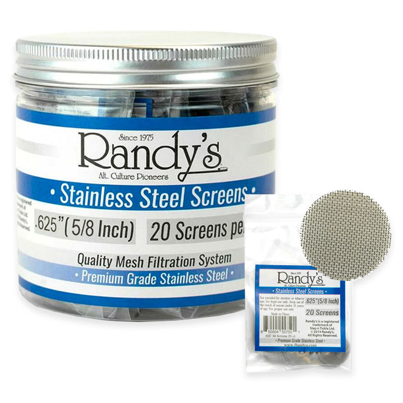 Randy's - Screens - Stainless Steel - 0.625" - Jar of 36