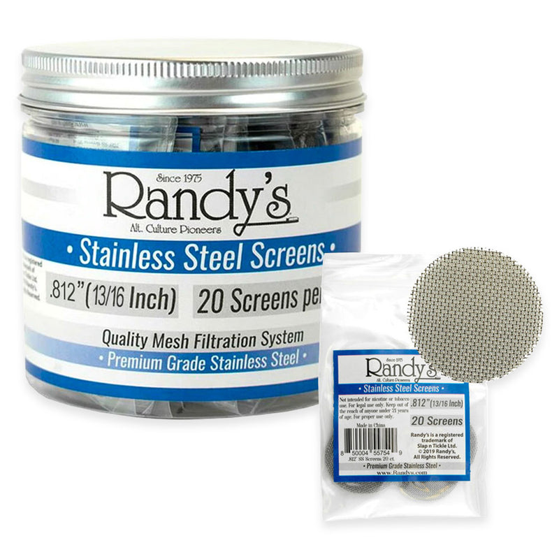 Randy's - Screens - Stainless Steel - 0.812" - Jar of 36