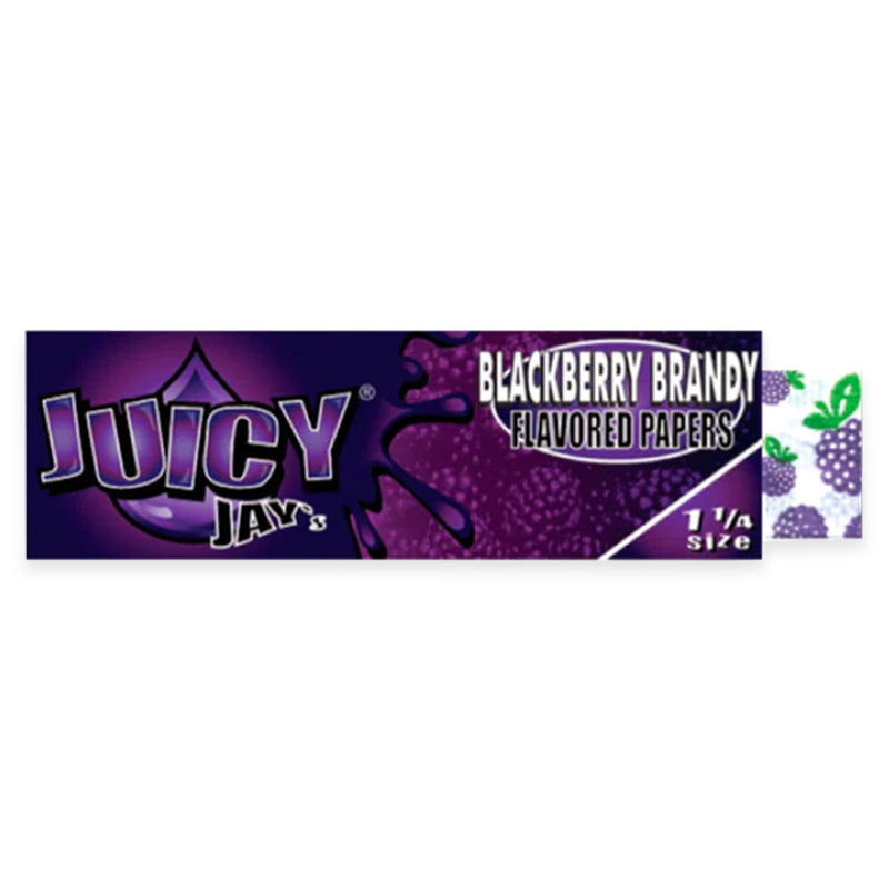 Juicy Jay's - 1.25" Rolling Papers - Blackberry Brandy - Display Box of 24