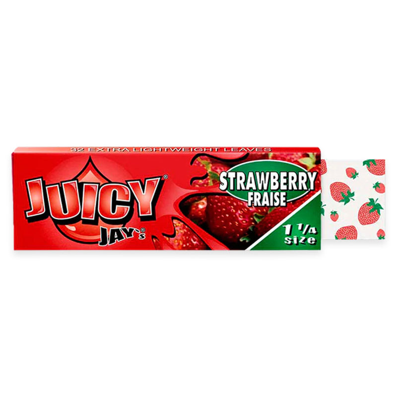 Juicy Jay's - 1.25" Rolling Papers - Strawberry - Display Box of 24