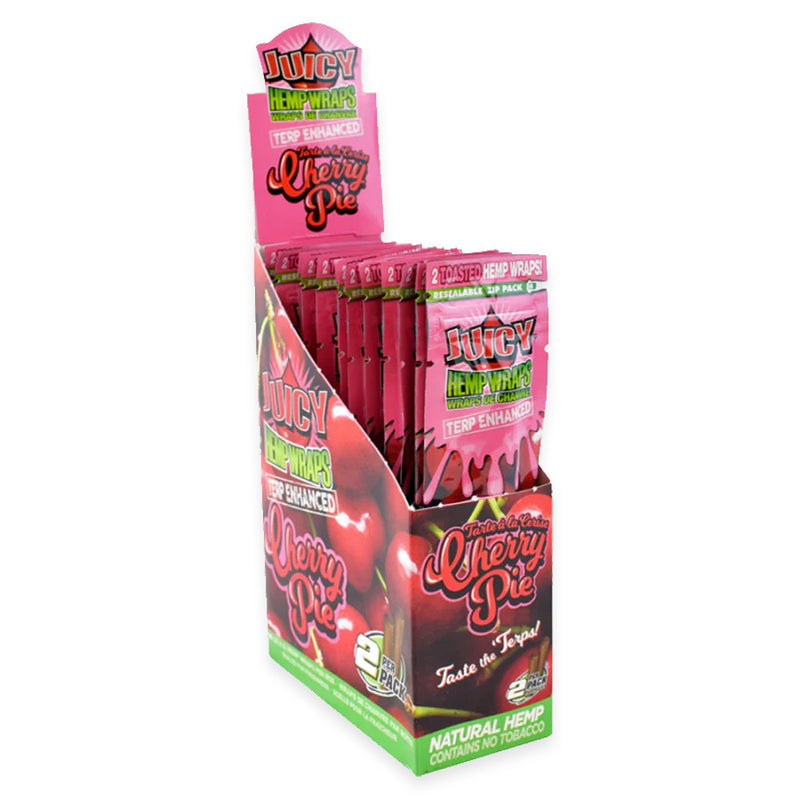 Juicy Jay's - Terp Enhanced Hemp Wraps - Cherry Pie - Display Box of 25