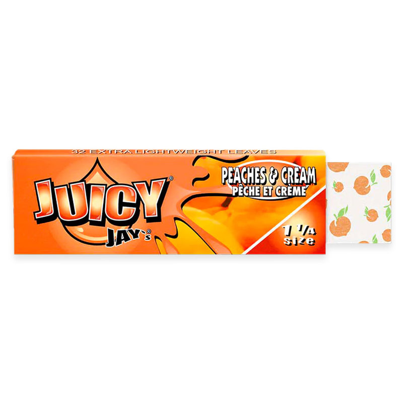 Juicy Jay's - 1.25" Rolling Papers - Peaches & Cream - Display Box of 24